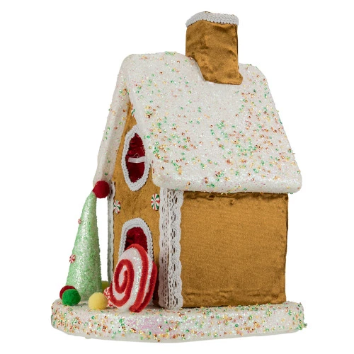 Northlight Gingerbread Glitter Candy House Christmas Decoration - 13" 8 Northlight Gingerbread Glitter Candy House Christmas Decoration - 13" - Image 6