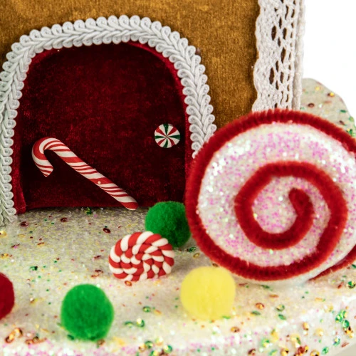 Northlight Gingerbread Glitter Candy House Christmas Decoration - 13" 9 Northlight Gingerbread Glitter Candy House Christmas Decoration - 13" - Image 7
