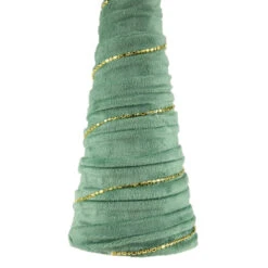 Northlight Twisted Cone Tree With Garland Christmas Decoration - 11.5" - Green -Northlight Christmas northlight ja93328 3 01616.1645836906