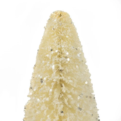 Northlight Glittered Sisal Christmas Tree With Wooden Base Decoration - 8.75" - Cream 7 Northlight Glittered Sisal Christmas Tree With Wooden Base Decoration - 8.75" - Cream - Image 5