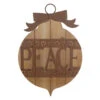 Northlight 17" Rustic Brown PEACE Christmas Ornament Wall Sign -Northlight Christmas northlight jf91135 78675.1605061085
