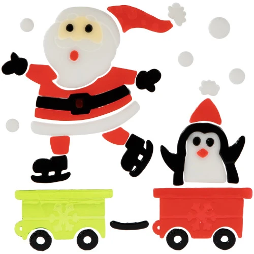 Northlight Set Of 6 Double Sided Christmas Gel Window Clings 7 Northlight Set Of 6 Double Sided Christmas Gel Window Clings - Image 5