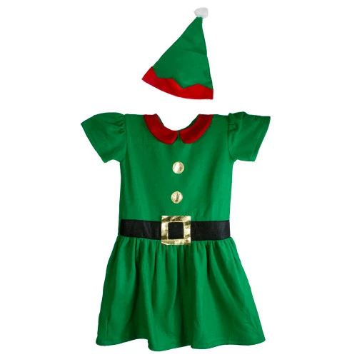 Northlight 28" Green And Red Girl's Elf Christmas Costume - 6-8 Years 4 Northlight 28" Green And Red Girl's Elf Christmas Costume - 6-8 Years - Image 2