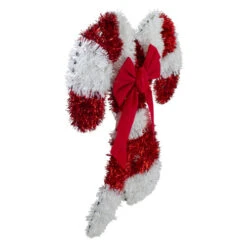 Northlight Tinsel Candy Cane Christmas Window Decoration - 19" - Red And White - Unlit -Northlight Christmas northlight k90908 1 83917.1618414096