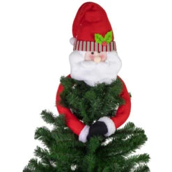 Northlight 27" Plush Santa Claus Christmas Tree Topper, Unlit -Northlight Christmas northlight k94886 05 83663.1691593780