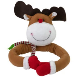 Northlight 26" Plush Reindeer Christmas Tree Topper, Unlit