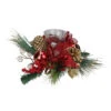 Northlight 18" Pine Sprigs And Glittered Berries Christmas Hurricane Candle Holder -Northlight Christmas northlight kji82574 21428.1664466680