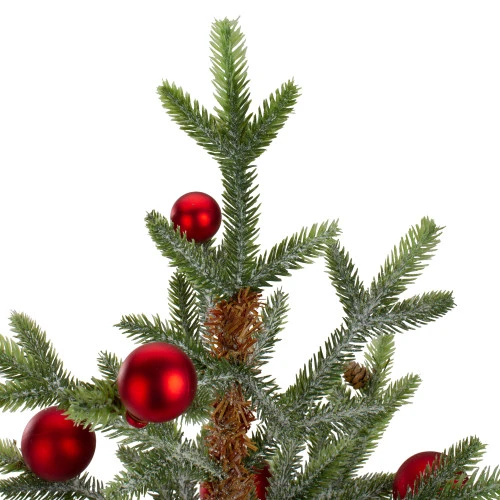 Northlight 18" Potted Pine With Red Ornaments Medium Artificial Christmas Tree – Unlit 5 Northlight 18" Potted Pine With Red Ornaments Medium Artificial Christmas Tree – Unlit - Image 3