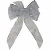 Northlight Glitter Snowflake 6-Loop Sheer Christmas Bow Decoration - 9" X 14" - Silver -Northlight Christmas northlight ky91466 99966.1605666731