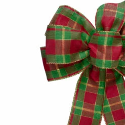 Northlight Plaid 6-Loop Christmas Bow Decoration - 9" X 14" - Red And Green -Northlight Christmas northlight ky91467 1 12950.1608347578