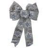 Northlight Snowflake 6-Loop Christmas Bow Decoration - 9" X 14" - Gray And White 2 Northlight Snowflake 6-Loop Christmas Bow Decoration - 9" X 14" - Gray And White -Northlight Christmas northlight ky91472 69378.1605666731