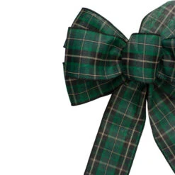 Northlight Plaid 6-Loop Christmas Bow Decoration - 9" X 14" - Black And Green -Northlight Christmas northlight ky91473 1 76974.1608347581
