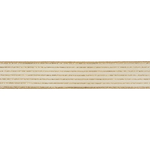 Northlight Gold Glitter Striped Christmas Wired Craft Ribbon 2.5" X 10 Yards 3 Northlight Gold Glitter Striped Christmas Wired Craft Ribbon 2.5" X 10 Yards