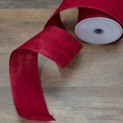Northlight Red Glittered Poinsettia Christmas Wired Craft Ribbon 2.5" X 10 Yards 6 Northlight Red Glittered Poinsettia Christmas Wired Craft Ribbon 2.5" X 10 Yards -Northlight Christmas northlight ky91483 5 58010.1605666731