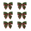Northlight Plaid 2-Loop Christmas Bow Decorations - 5.5" - Red And Green - Pack Of 6 -Northlight Christmas northlight ky91487 grouping 69315.1605666731