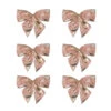 Northlight Shiny Snowflakes Christmas Bow Decorations - 5.5" - Pink And Gold - Pack Of 6 1 Northlight Shiny Snowflakes Christmas Bow Decorations - 5.5" - Pink And Gold - Pack Of 6 -Northlight Christmas northlight ky91490grouping 64386.1605666731