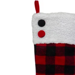 Northlight 23" Black And Red Rustic Buffalo Plaid Christmas Stocking -Northlight Christmas northlight l27900 2 58288.1588354067