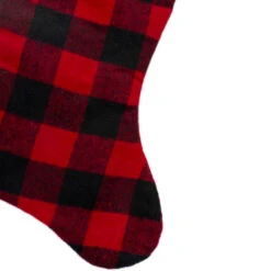 Northlight 23" Black And Red Rustic Buffalo Plaid Christmas Stocking -Northlight Christmas northlight l27900 3 62320.1588354066