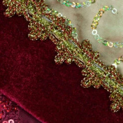 Northlight 20" Red And Gold Leaf Christmas Stocking With Wavy Sequined Cuff 11 Northlight 20" Red And Gold Leaf Christmas Stocking With Wavy Sequined Cuff -Northlight Christmas northlight l36211 2 80534.1680803025