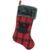 Northlight 20.5" Red And Black Plaid Christmas Stocking With Pocket And Faux Fur Cuff 2 Northlight 20.5" Red And Black Plaid Christmas Stocking With Pocket And Faux Fur Cuff -Northlight Christmas northlight l85524 1 25658.1588362272
