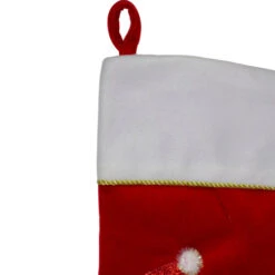 20.5" Red And White Glittered Santa Claus And Reindeer Christmas Stocking -Northlight Christmas northlight l85526 4 34124.1665173704