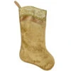 Northlight 20.5" Gold Etched Velvet Christmas Stocking With Glitter Print And Metallic Trim -Northlight Christmas northlight l87974 1 sample 77345.1604110072