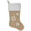 Northlight 20.5" Beige And Ivory Snowflake Embroidered Christmas Stocking -Northlight Christmas northlight l88018 1 sample 71866.1604110080