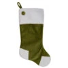 Northlight 20.5-Inch Green And White Corduroy Christmas Stocking -Northlight Christmas northlight l88030 1 sample 45643.1604110073