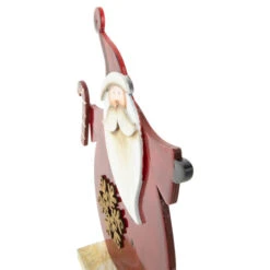 Santa With Candy Cane And Snowflake Wooden Christmas Decoration - 12" -Northlight Christmas northlight lk94196 4 60633.1665519604