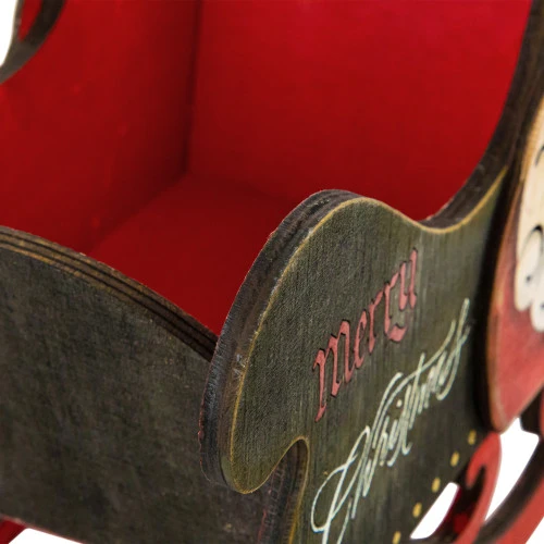 Santa Claus "Merry Christmas" Sleigh Decoration - 11.5" 9 Santa Claus "Merry Christmas" Sleigh Decoration - 11.5" - Image 7
