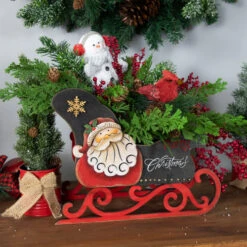 Santa Claus "Merry Christmas" Sleigh Decoration - 11.5" 11 Santa Claus "Merry Christmas" Sleigh Decoration - 11.5" -Northlight Christmas northlight lk94206 styled 88642.1691160924