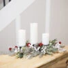 Northlight Frosted Winter Greenery And Jingle Bells Christmas Pillar Candle Holder - 28" -Northlight Christmas northlight ll94337 styled 001 49875.1726020106