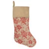 Northlight 20" Tan And Red Rustic Burlap Poinsettia Christmas Stocking 2 Northlight 20" Tan And Red Rustic Burlap Poinsettia Christmas Stocking -Northlight Christmas northlight lt90727 1 sample 61800.1600996802