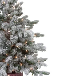 Northlight Real Touch™? Pre-Lit Medium Saratoga Spruce Flocked Artificial Potted Christmas Tree 4' - Clear Lights 12 Northlight Real Touch™? Pre-Lit Medium Saratoga Spruce Flocked Artificial Potted Christmas Tree 4' - Clear Lights -Northlight Christmas northlight lt91590 2 45949.1609385231