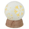 Northlight 6.5" Lighted White And Brown Globe With Snowflakes -Northlight Christmas northlight mw20x1217 49205.1603504872