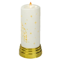 9" Gold And White Nativity Scene Flameless Candle -Northlight Christmas northlight mw20x1219 1 55241.1664638690