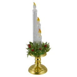 Northlight Lighted Water Candle With Foliage And Berries - 14.5" -Northlight Christmas northlight mw20x1243 3 89611.1664901052