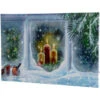 Northlight LED Lighted Snowy Window Pane And Candles Christmas Canvas Wall Art 23.5" X 15.5" -Northlight Christmas northlight nj01658 01 89784.1695052435