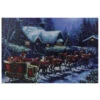 Northlight LED Lighted Santa Claus In Sleigh Christmas Canvas Wall Art 15.75" X 23.5" -Northlight Christmas northlight nj16534 1 36432.1664293522