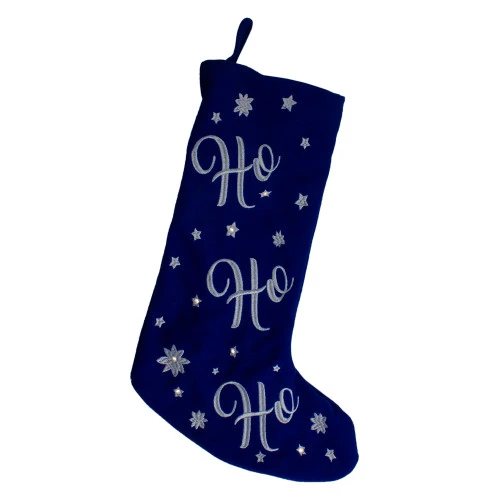 Northlight 18" LED Blue Stocking "Ho, Ho, Ho" With White Snowflakes 3 Northlight 18" LED Blue Stocking "Ho, Ho, Ho" With White Snowflakes
