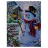 Northlight LED Lighted Snowman With Lantern Christmas Wall Art - 15.75" X 11.75"