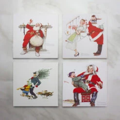 Northlight Set Of 4 8" X 8" Classic Norman Rockwell Christmas Scene Canvas Prints 8 Northlight Set Of 4 8" X 8" Classic Norman Rockwell Christmas Scene Canvas Prints -Northlight Christmas northlight nj93402 3 26024.1645750079