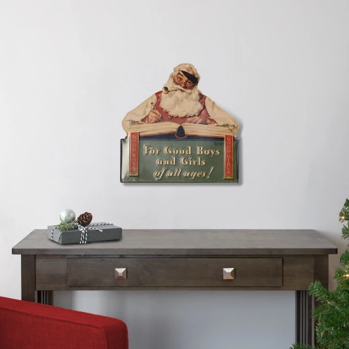 Northlight 12.5" Norman Rockwell 'No Christmas Problem Now' Tin Wall Art 4 Northlight 12.5" Norman Rockwell 'No Christmas Problem Now' Tin Wall Art - Image 2