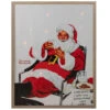 Northlight 19" Lighted Norman Rockwell 'Santa Eating Milk And Cookies' Christmas Wall Art