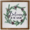 Northlight Wooden Framed "Believe In The Season" Christmas Wall Sign - 11.75" -Northlight Christmas northlight nj95123 01 75931.1694101352