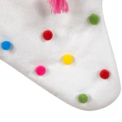 Northlight 20" White Christmas Stocking With Multicolor Pom-Poms And Tassels 11 Northlight 20" White Christmas Stocking With Multicolor Pom-Poms And Tassels -Northlight Christmas northlight nj95160 03 18845.1694620036