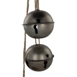 Northlight Jingle Bells With Plaid Bow Christmas Decoration - 20" - Silver -Northlight Christmas northlight nj96016 05 72173.1723857302