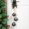 Northlight Jingle Bells With Plaid Bow Christmas Decoration - 20" - Silver -Northlight Christmas northlight nj96016 styled 01 03615.1723857302