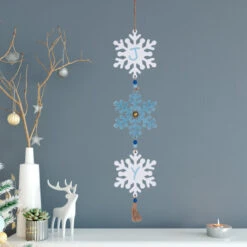 Glittered Joy Snowflakes Christmas Wall Sign - 26"