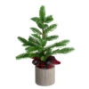Northlight Potted Pine Medium Artificial Christmas Tree With Plaid Skirt - 1.3' - Unlit 1 Northlight Potted Pine Medium Artificial Christmas Tree With Plaid Skirt - 1.3' - Unlit -Northlight Christmas northlight nl00136 76921.1588356256